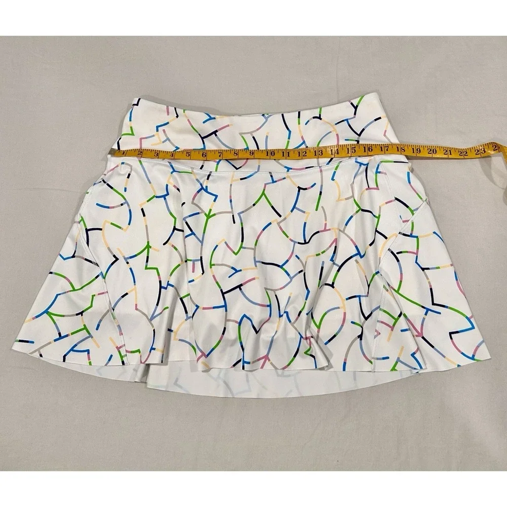 999 Skort 15.5" White Multi Color Sz Large Pockets - Picture 5 of 8